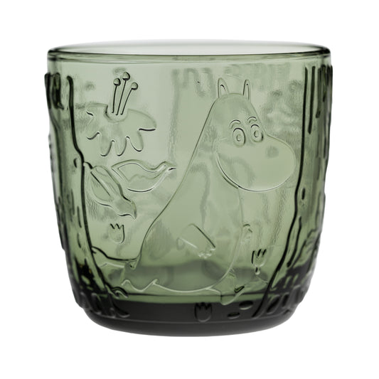 Moomin Pine Green Glass Tumblers 2-pack 28cl - Moomin Arabia