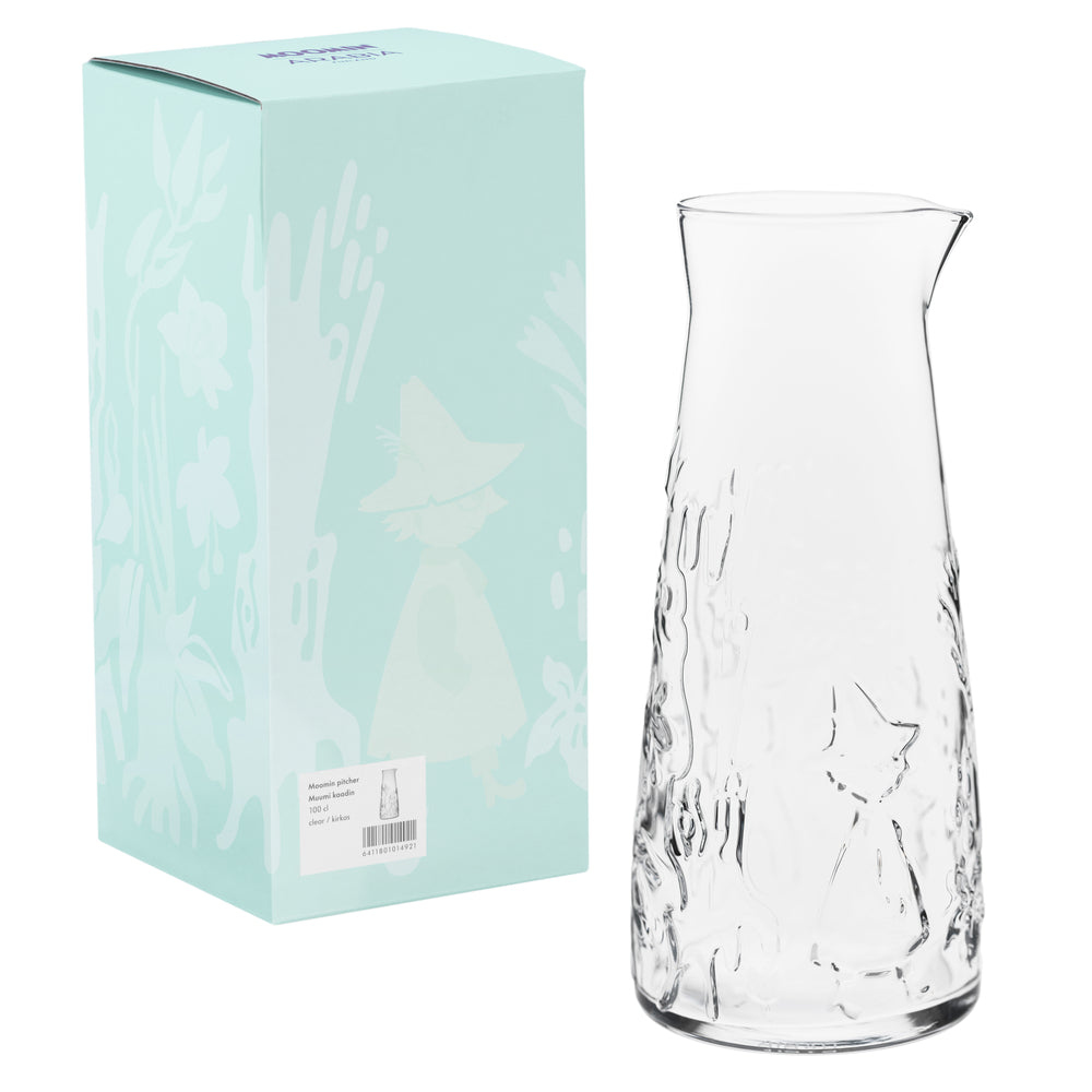 Moomin Clear Glass Pitcher 100cl - Moomin Arabia