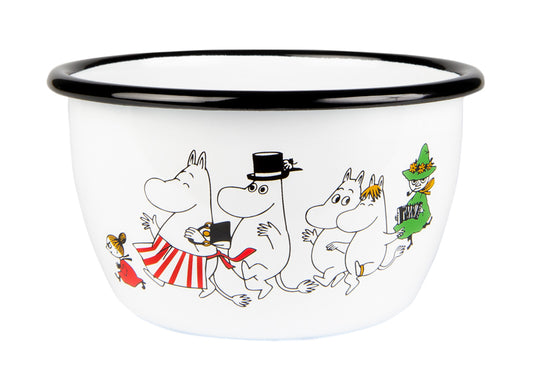 Moomin Enamel Bowl - Moominvalley (6dl)