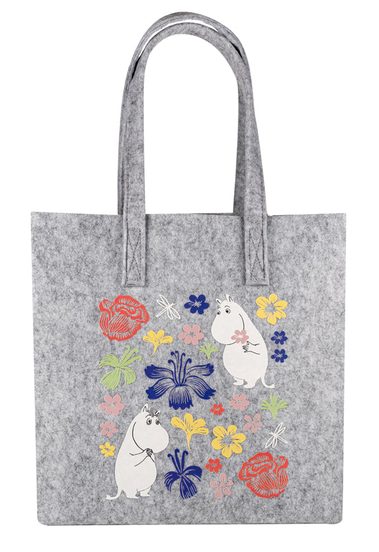 Moomin Flowers Felt Tote Bag