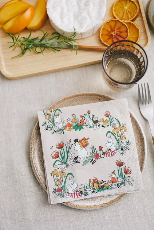 Moomin Paper Napkins - Mistletoe Beige