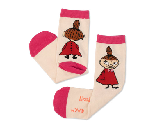 Moomin Ladies Socks - Little My Mischief Beige/Pink