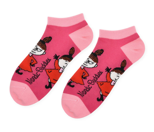 Moomin Ladies Ankle Socks - Little My, Pink