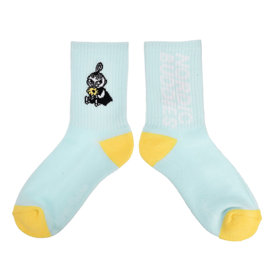 Moomin Retro Ladies Socks - Little My Light Blue