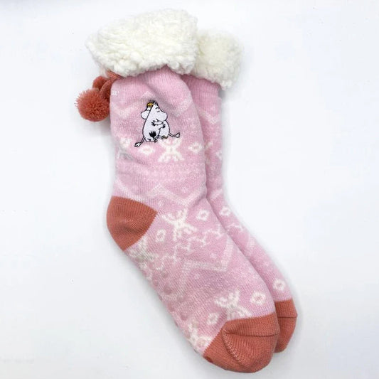 Moomin Slipper Socks With Love Design