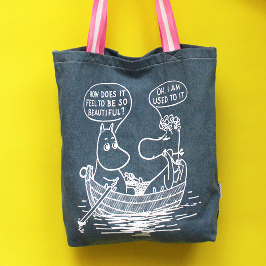 Moomin Denim Tote Bag - "How Does It Feel..."