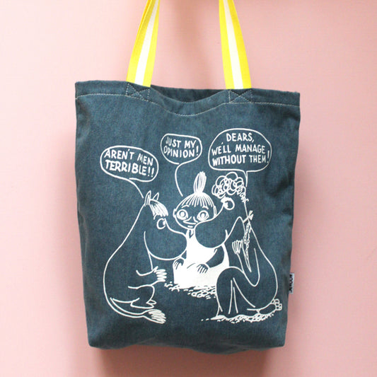 Moomin Denim Tote Bag - "Aren't Men Terrible"