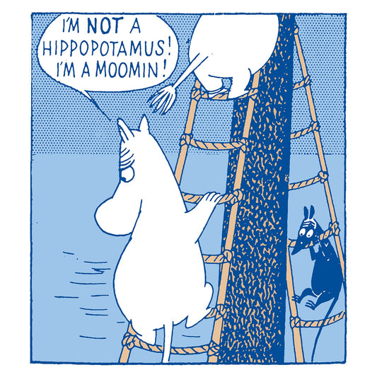 Moomin Square Greeting Card - Hippopotamus