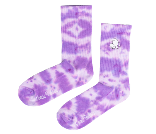 Moomin Tiedye Ladies Socks - Moomintroll Handstand Purple