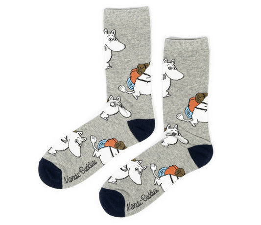 Moomin Mens Socks - Moomintroll Adventure Grey/Navy