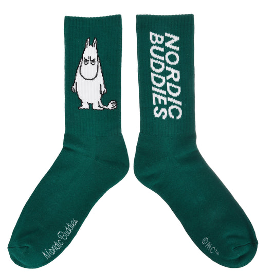 Moomin Retro Mens Socks - Grumpy Moomintroll Green