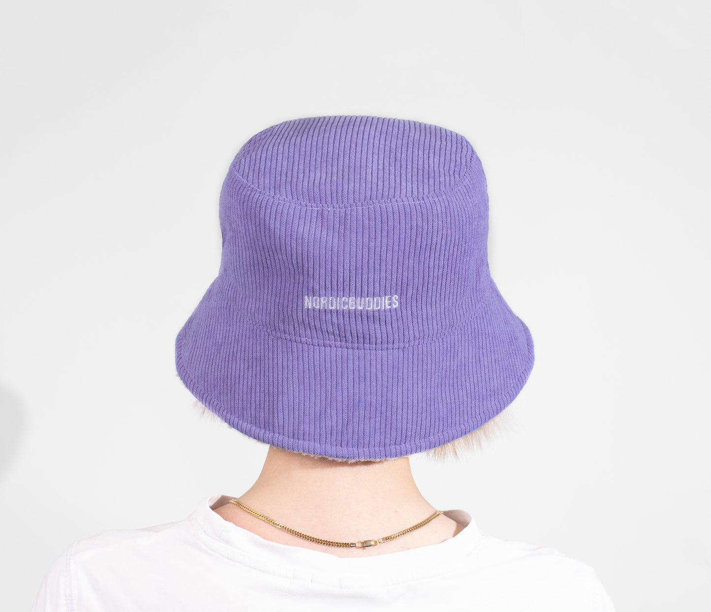 Moomin Adult Corduroy Winter Bucket Hat - Moomintroll Lilac