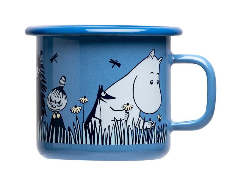 Moomin Enamel Mug - Friends, Blue (2.5dl)