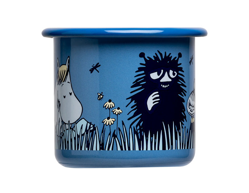 Moomin Enamel Mug - Friends, Blue (2.5dl)