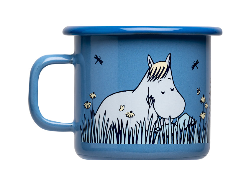 Moomin Enamel Mug - Friends, Blue (2.5dl)