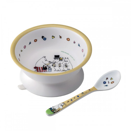 Moomin Melamine Suction Bowl & Spoon