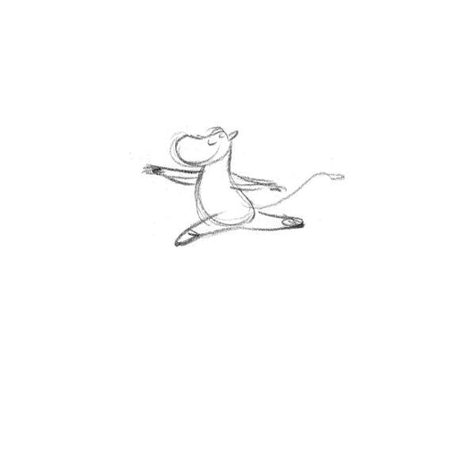 Moomin Greeting Card - Snorkmaiden Dancing, Sketch