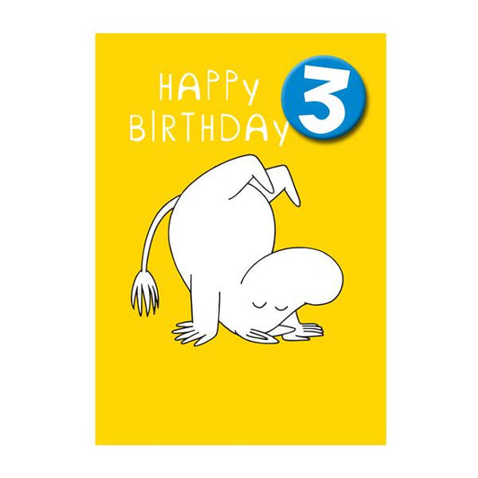 Moomin 3 Birthday Badge Card