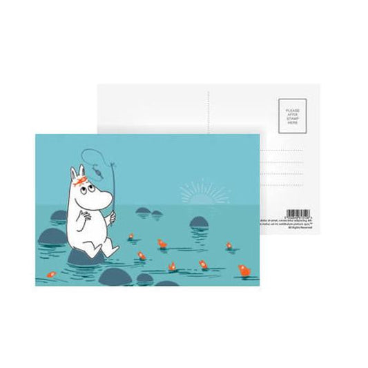 Moomin Postcard - Moomintroll Fishing