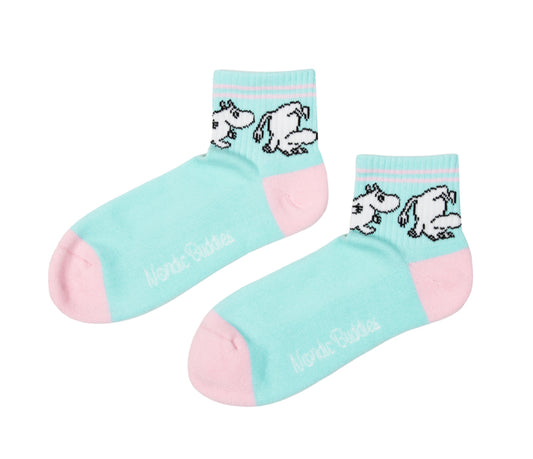 Moomin Ladies Ankle Socks - Retro, Turquoise