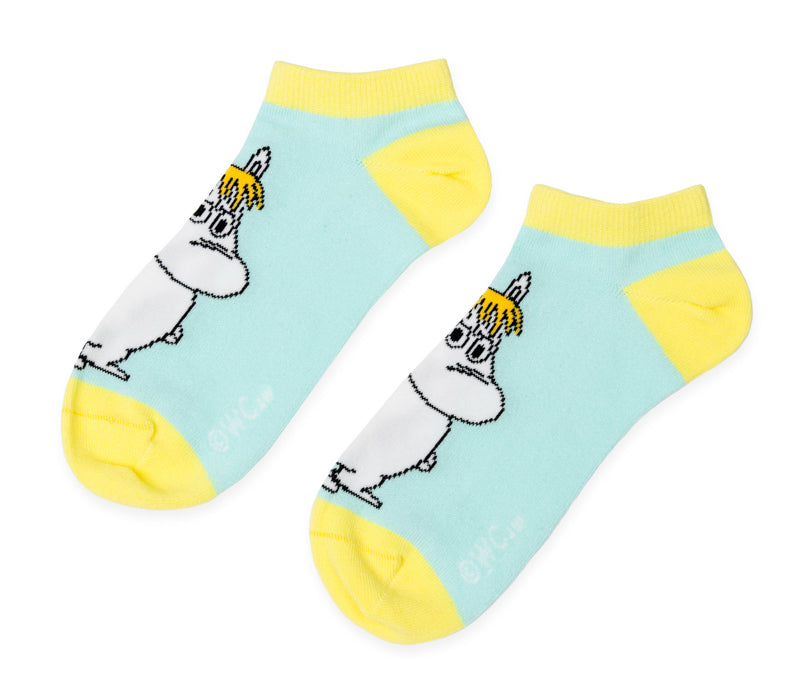 Moomin Ladies Ankle Socks - Snorkmaiden Turquoise/Yellow