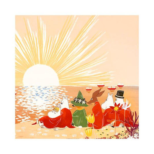 Moomin Square Greeting Card - Sunset