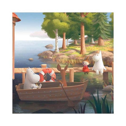 Moomin Square Greeting Card - Boat Animation